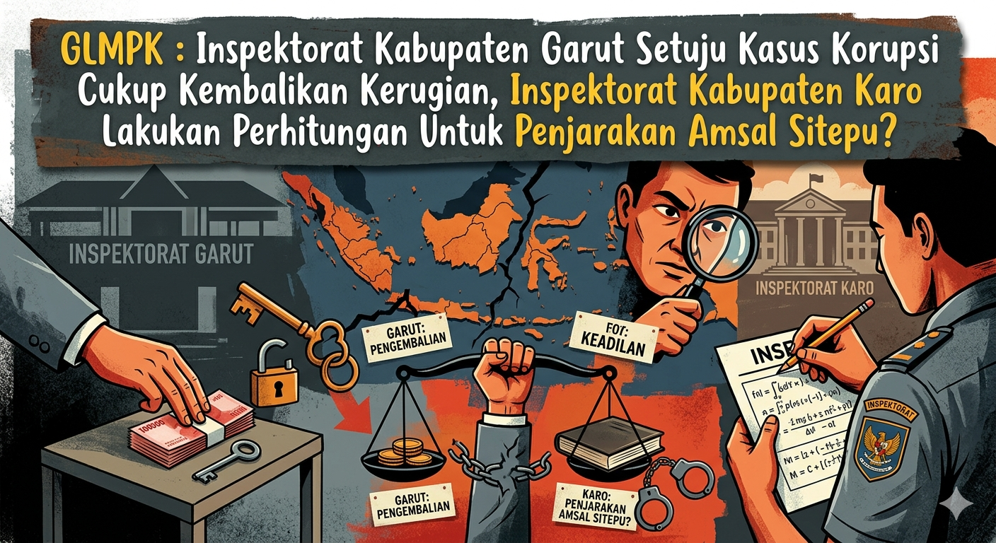 GLMPK Inspektorat Kabupaten Garut Setuju Kasus Korupsi Cukup Kembalikan Kerugian, Inspektorat Kabupaten Karo Lakukan Perhitungan Untuk Penjarakan Amsal Sitepu