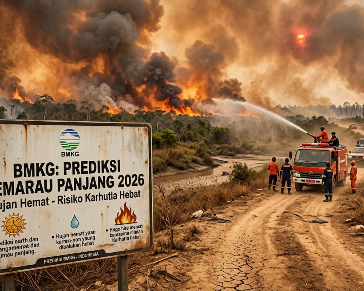 BMKG Prediksi Kemarau 2026 Lebih Panjang, Hujan ‘Hemat’ Risiko Karhutla Hebat