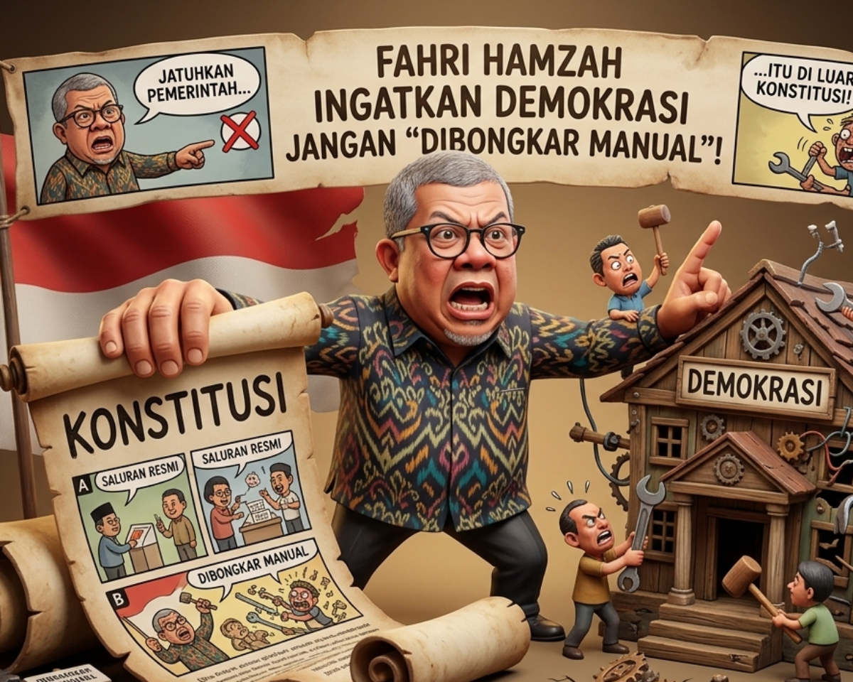 Fahri Hamzah Ingatkan Jatuhkan Pemerintah Itu di Luar Konstitusi, Demokrasi Jangan “Dibongkar Manual”