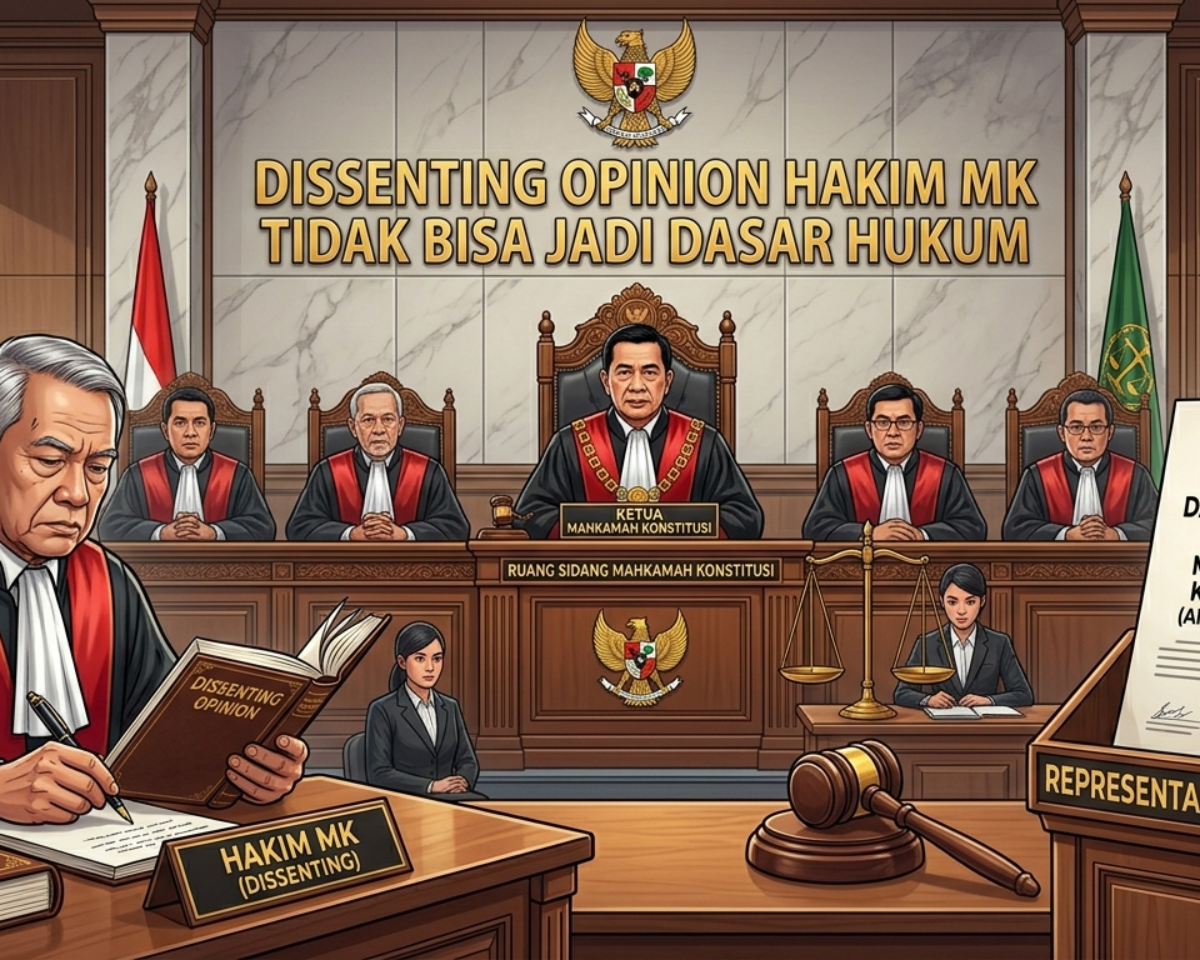 Dissenting Opinion Hakim MK Tak Bisa Jadi Dasar Hukum: “Suara Minoritas” yang Keras, Tapi Tak Mengikat
