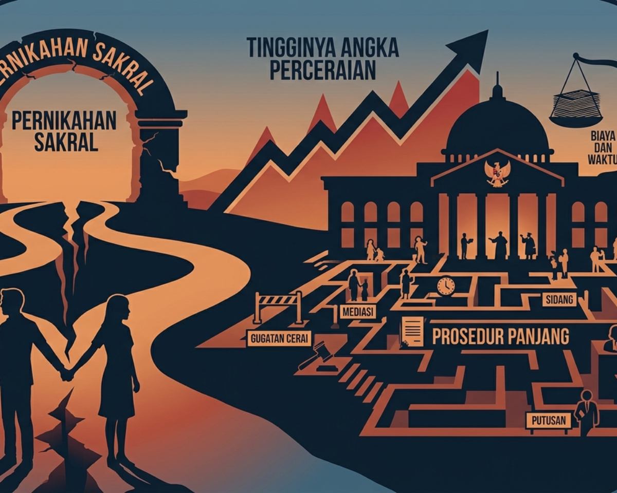 Tingginya Angka Perceraian di Indonesia: Ketika Pernikahan Sakral Berakhir di Meja Hijau dengan Prosedur Panjang