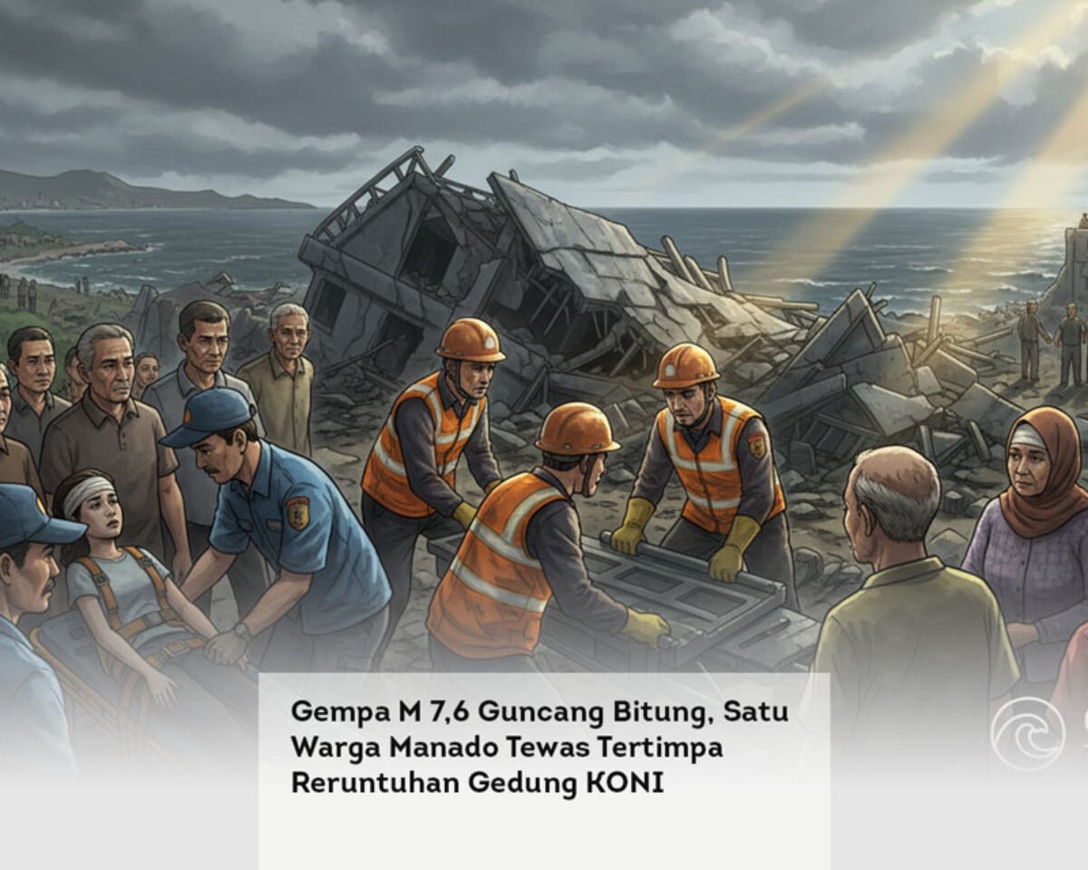 Gempa M 7,6 Guncang Bitung, Satu Warga Manado Tewas Tertimpa Reruntuhan Gedung KONI