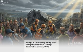 Gempa M 7,6 Guncang Bitung, Satu Warga Manado Tewas Tertimpa Reruntuhan Gedung KONI