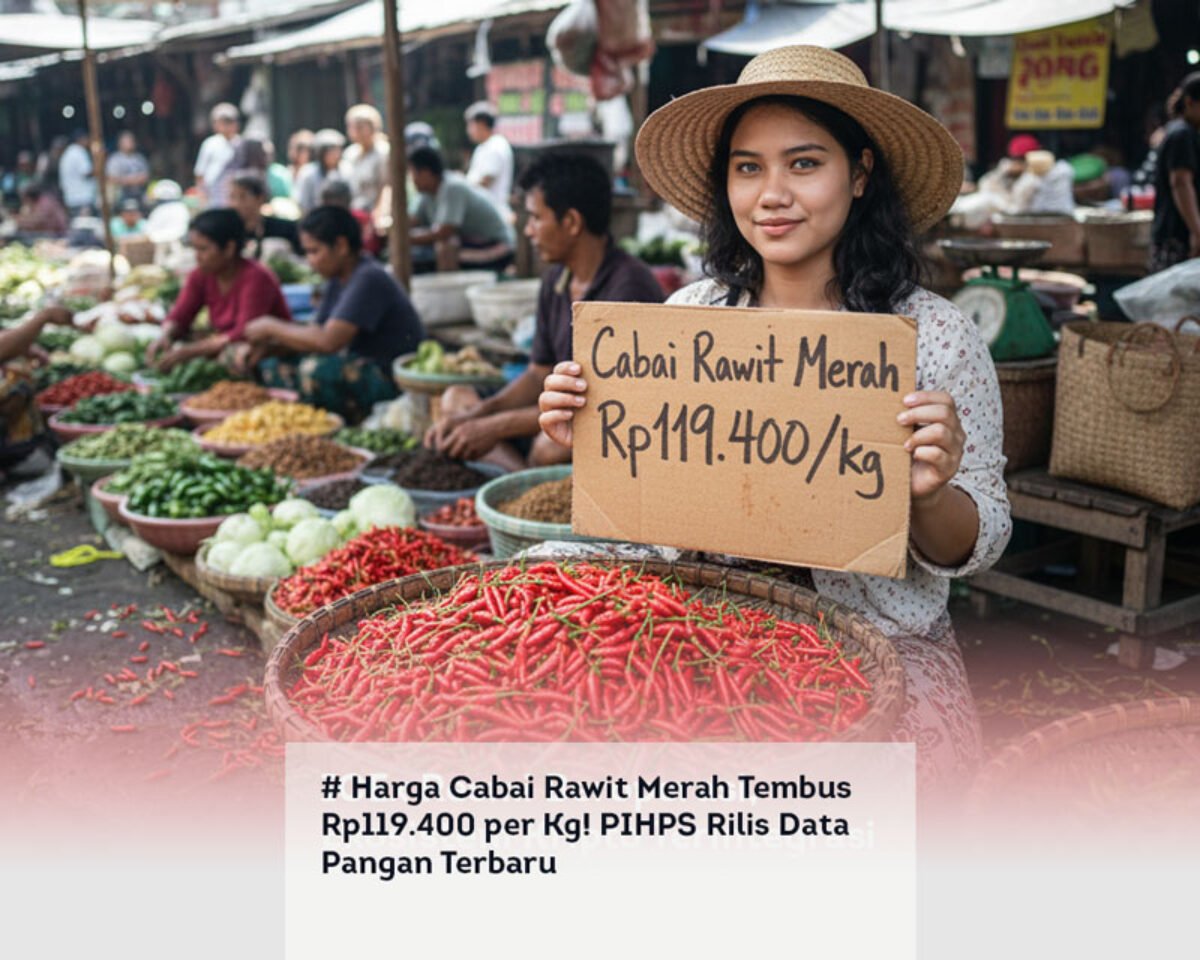 Harga Cabai Rawit Merah Tembus Rp119.400 per Kg! PIHPS Rilis Data Pangan Terbaru