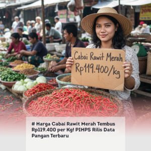 Harga Cabai Rawit Merah Tembus Rp119.400 per Kg! PIHPS Rilis Data Pangan Terbaru