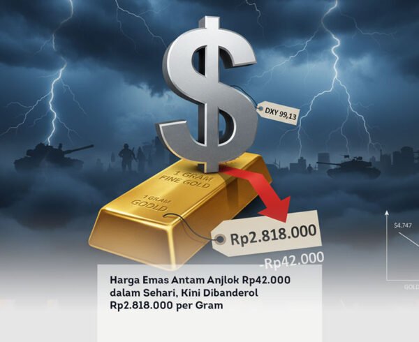Harga Emas Antam Anjlok Rp42.000 dalam Sehari, Kini Dibanderol Rp2.818.000 per Gram locusonline featured image Apr 2026