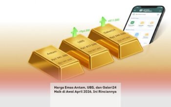 Harga Emas Antam, UBS, dan Galeri24 Naik di Awal April 2026, Ini Rinciannya