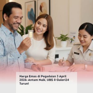 Harga Emas di Pegadaian 3 April 2026: Antam Naik, UBS & Galeri24 Turun!