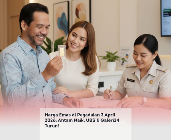 Harga Emas di Pegadaian 3 April 2026, Antam Naik, UBS & Galeri24 Turun! locusonline featured image Apr 2026