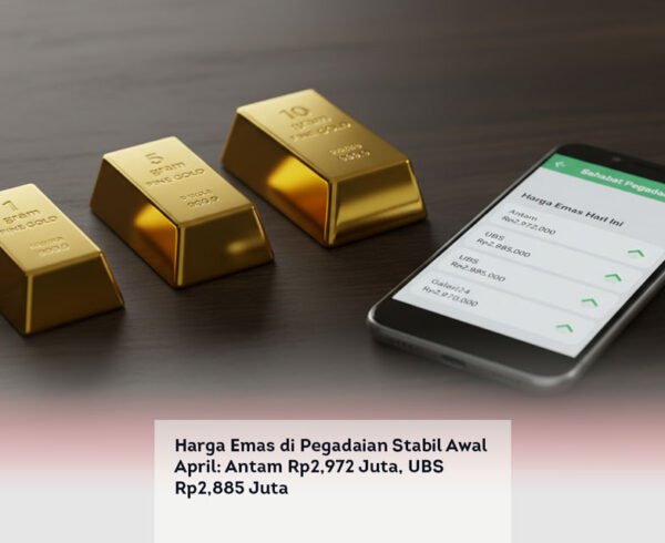 Harga Emas di Pegadaian Stabil Awal April, Antam Rp2,972 Juta, UBS Rp2,885 Juta locusonline featured image Apr 2026