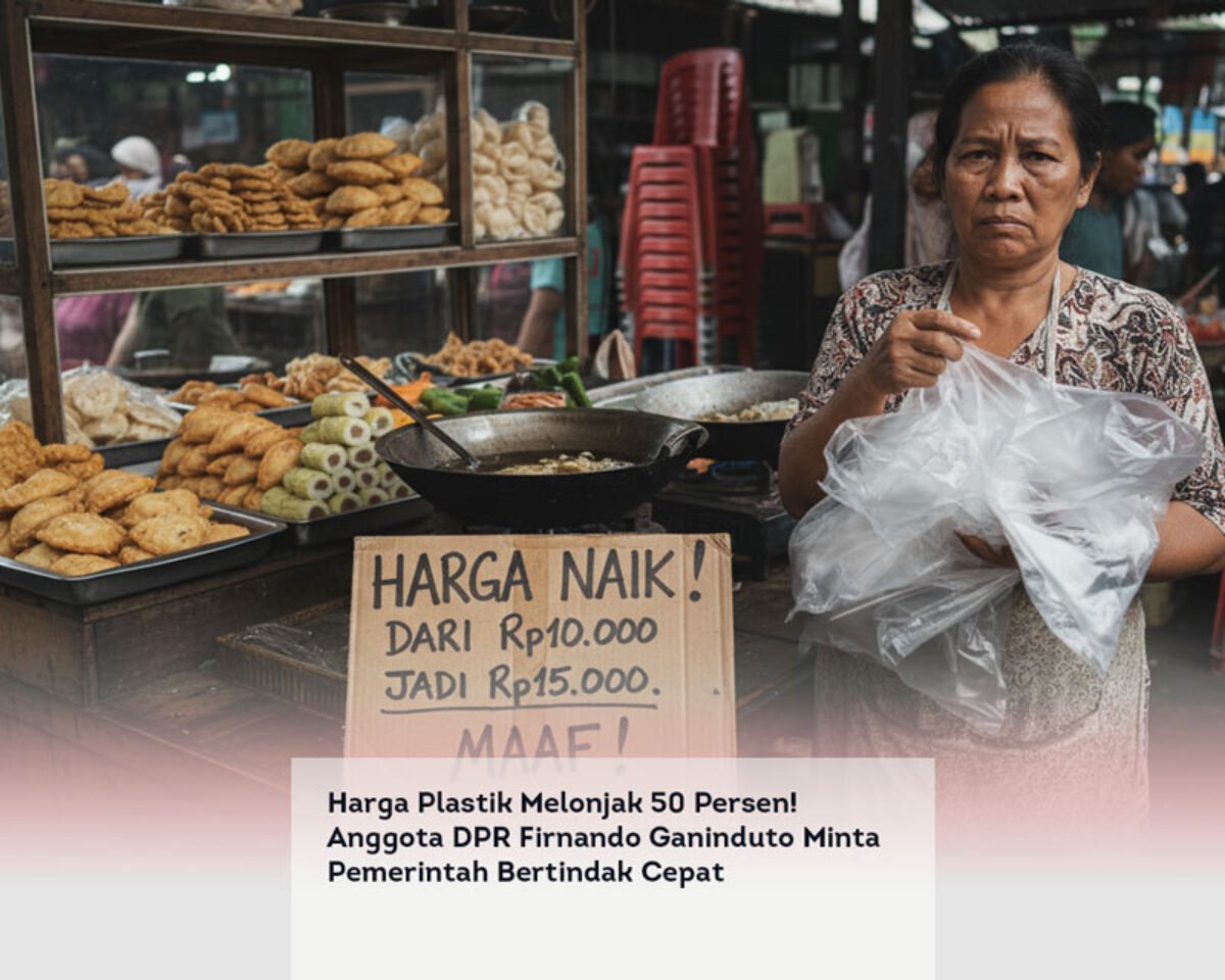Harga Plastik Melonjak 50 Persen! Anggota DPR Firnando Ganinduto Minta Pemerintah Bertindak Cepat