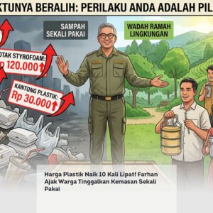 Harga Plastik Naik 10 Kali Lipat! Farhan Ajak Warga Tinggalkan Kemasan Sekali Pakai