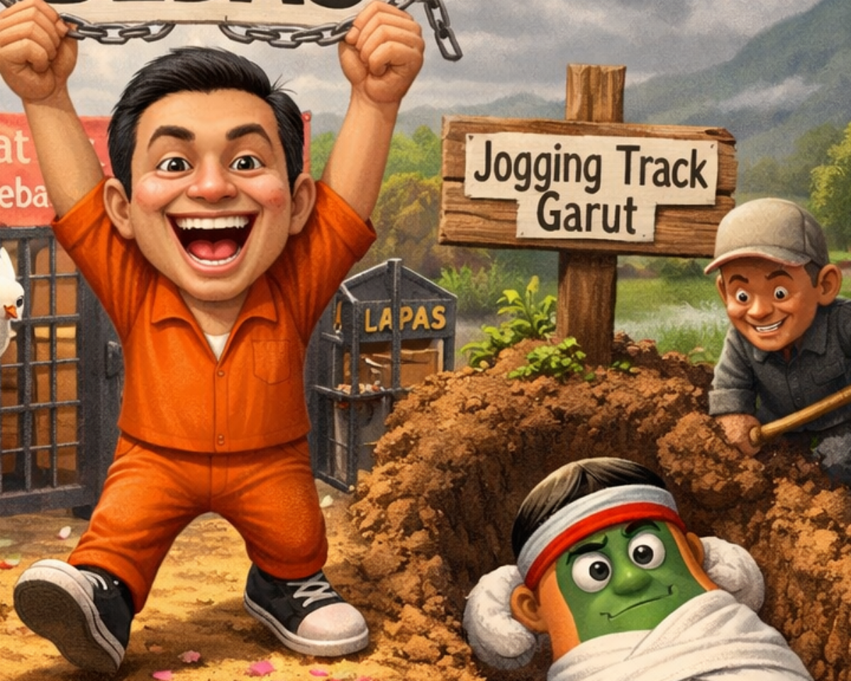 Amsal Dibebaskan, Jogging Track Garut Dikuburkan? Uang Milyaran Sulit Ditembus Mata Bor Hukum Beda Dengan Uang Jutaan