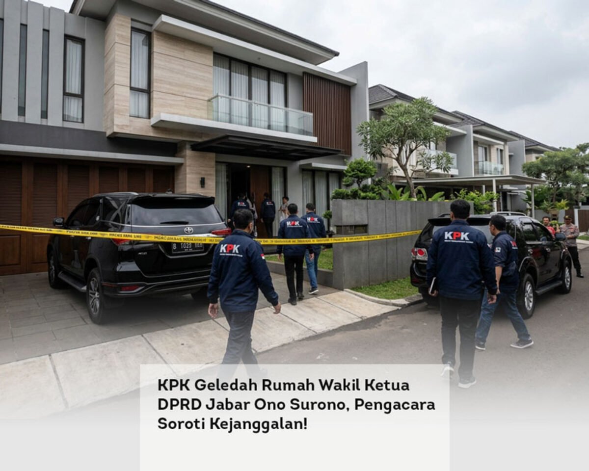 KPK Geledah Rumah Wakil Ketua DPRD Jabar Ono Surono, Pengacara Soroti Kejanggalan!