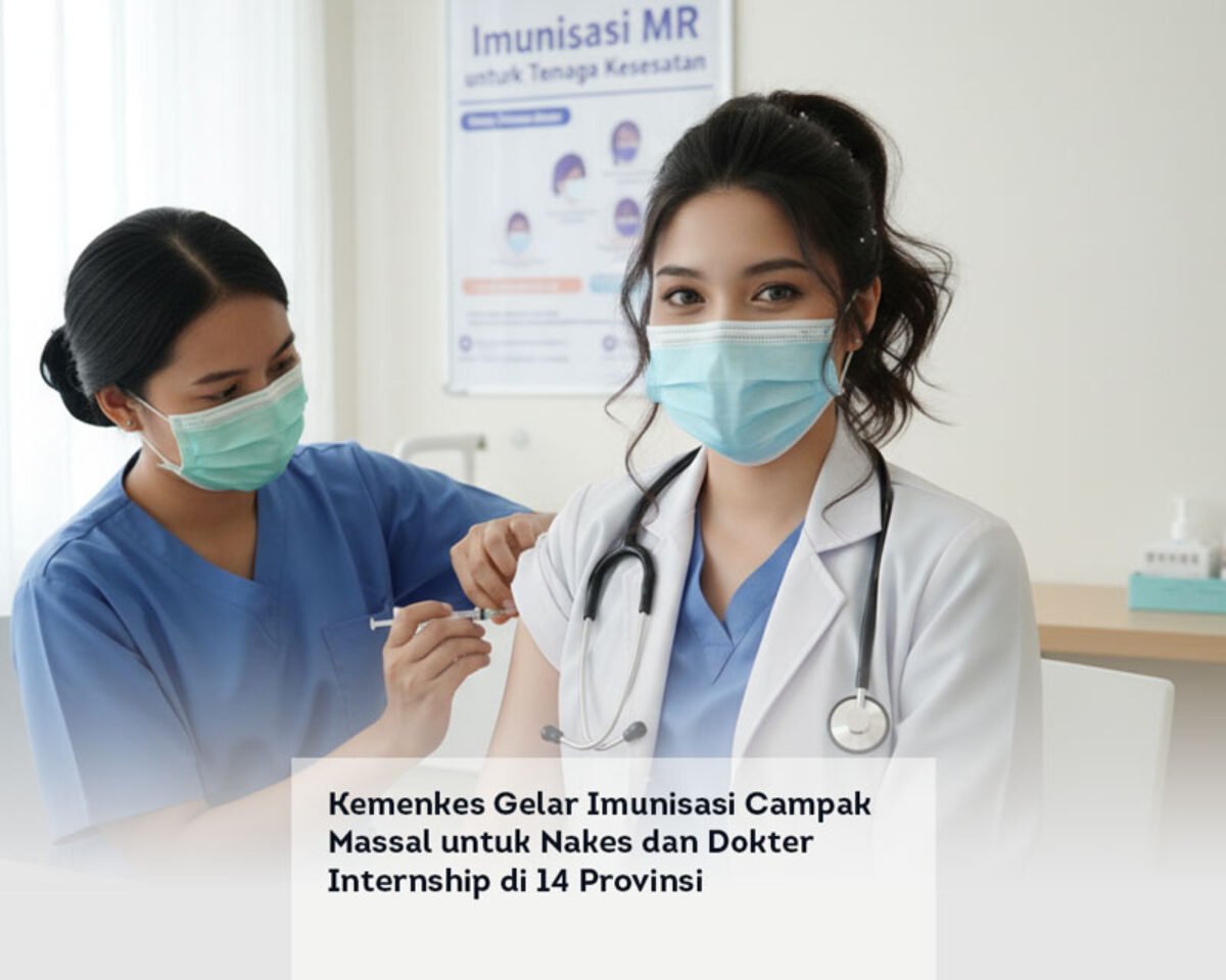 Kemenkes Gelar Imunisasi Campak Massal untuk Nakes dan Dokter Internship di 14 Provinsi