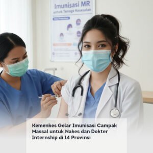Kemenkes Gelar Imunisasi Campak Massal untuk Nakes dan Dokter Internship di 14 Provinsi
