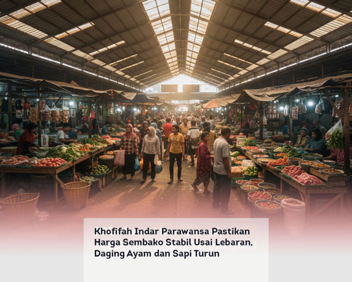 Khofifah Indar Parawansa Pastikan Harga Sembako Stabil Usai Lebaran, Daging Ayam dan Sapi Turun