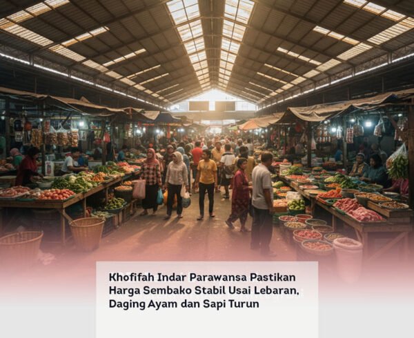 Khofifah Indar Parawansa Pastikan Harga Sembako Stabil Usai Lebaran, Daging Ayam dan Sapi Turun locusonline featured image Apr 2026