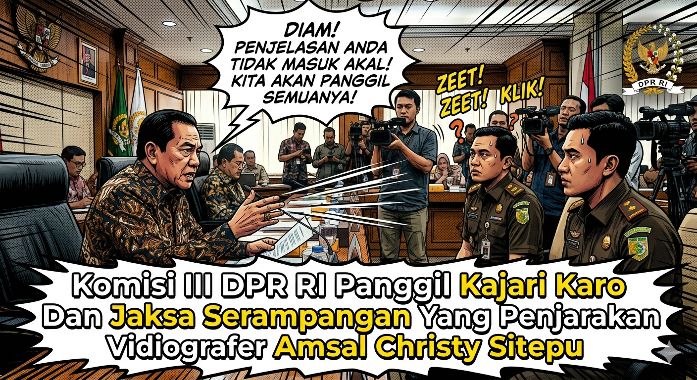 Komisi III DPR RI Panggil Kajari Karo Dan Jaksa Serampangan Yang Penjarakan Vidiografer Amsal Christy Sitepu