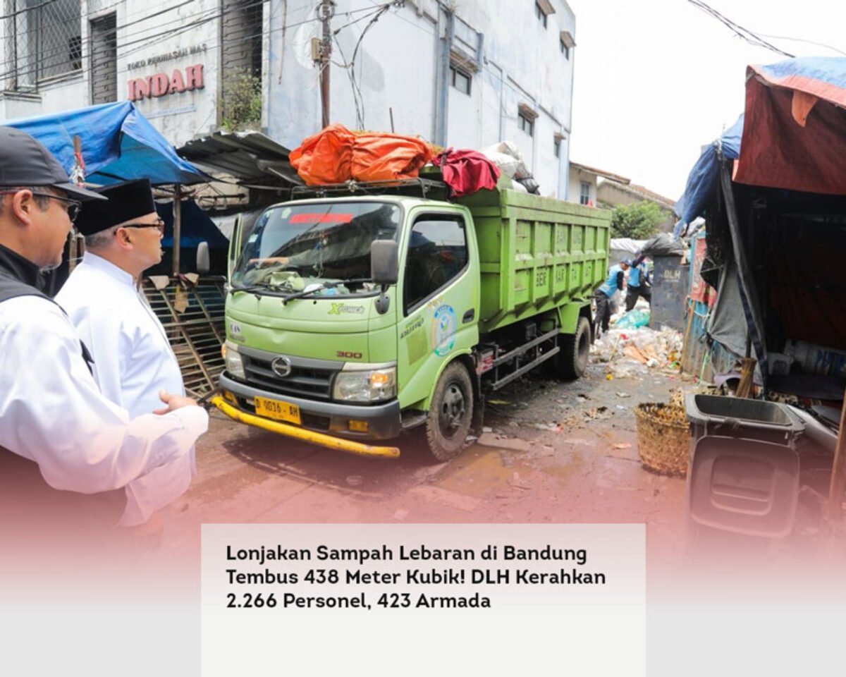 Lonjakan Sampah Lebaran di Bandung Tembus 438 Meter Kubik! DLH Kerahkan 2.266 Personel, 423 Armada