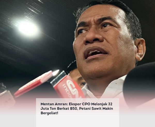 Mentan Amran, Ekspor CPO Melonjak 32 Juta Ton Berkat B50, Petani Sawit Makin Bergeliat! locusonline featured image Apr 2026