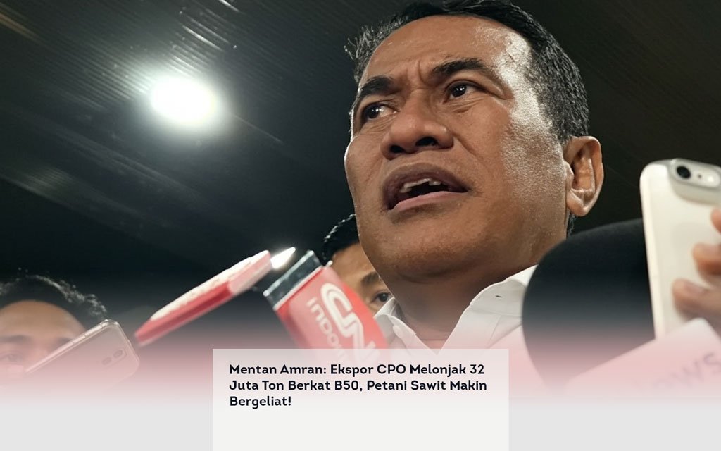 Mentan Amran, Ekspor CPO Melonjak 32 Juta Ton Berkat B50, Petani Sawit Makin Bergeliat! locusonline featured image Apr 2026