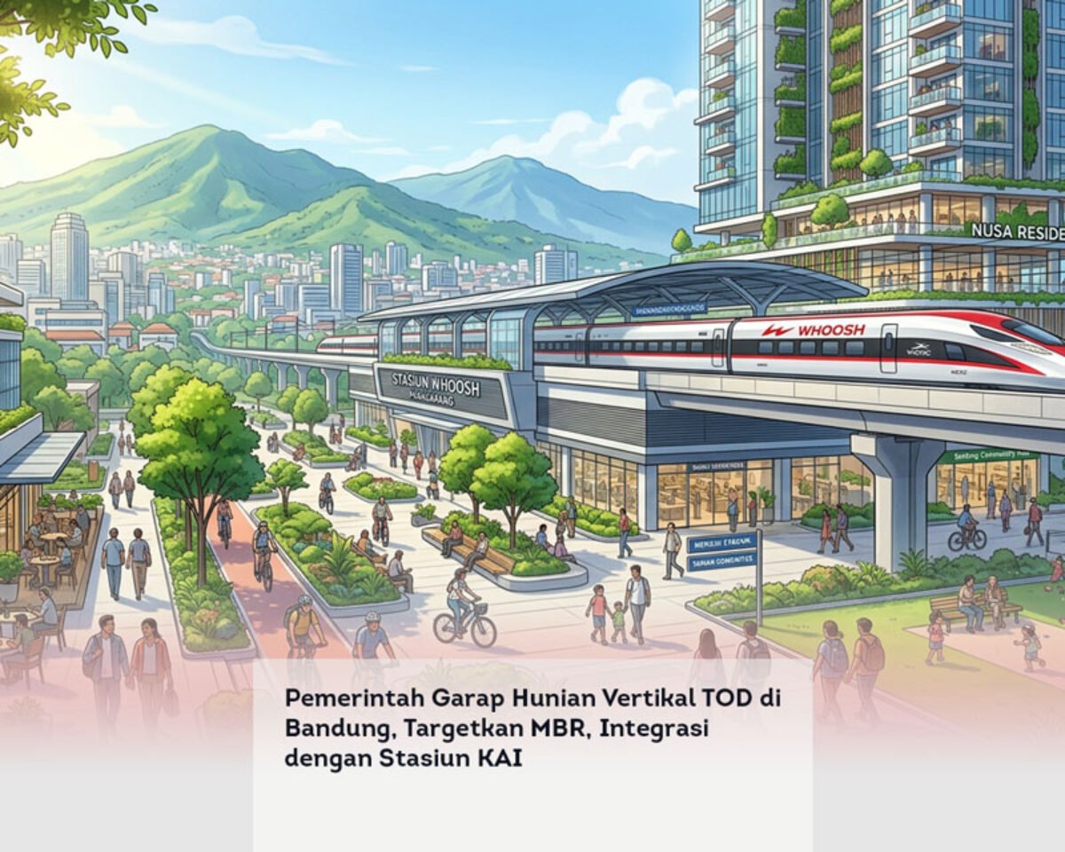 Pemerintah Garap Hunian Vertikal TOD di Bandung, Targetkan MBR, Integrasi dengan Stasiun KAI
