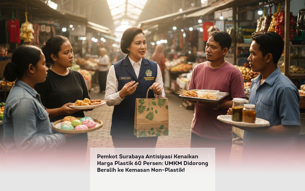 Pemkot Surabaya Antisipasi Kenaikan Harga Plastik 60 Persen, UMKM Didorong Beralih ke Kemasan Non Plastik! locusonline featured image Apr 2026