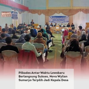 Pilkades Antar Waktu Lewobaru Berlangsung Sukses, Nova Wylian Sumaryo Terpilih Jadi Kepala Desa