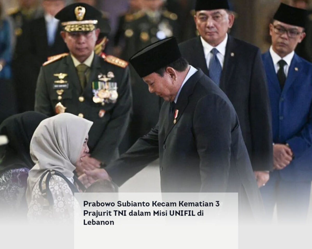 Prabowo Subianto Kecam Kematian 3 Prajurit TNI dalam Misi UNIFIL di Lebanon