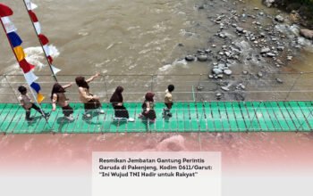Resmikan Jembatan Gantung Perintis Garuda di Pakenjeng, Kodim 0611/Garut: “Ini Wujud TNI Hadir untuk Rakyat”