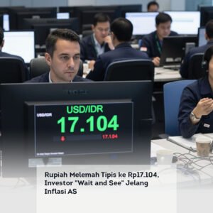 Rupiah Melemah Tipis ke Rp17.104, Investor “Wait and See” Jelang Inflasi AS
