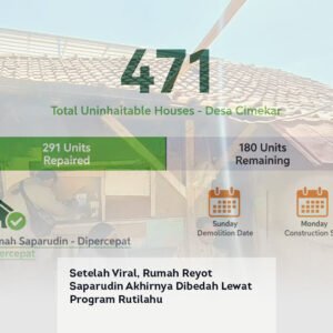 Setelah Viral, Rumah Reyot Saparudin Akhirnya Dibedah Lewat Program Rutilahu