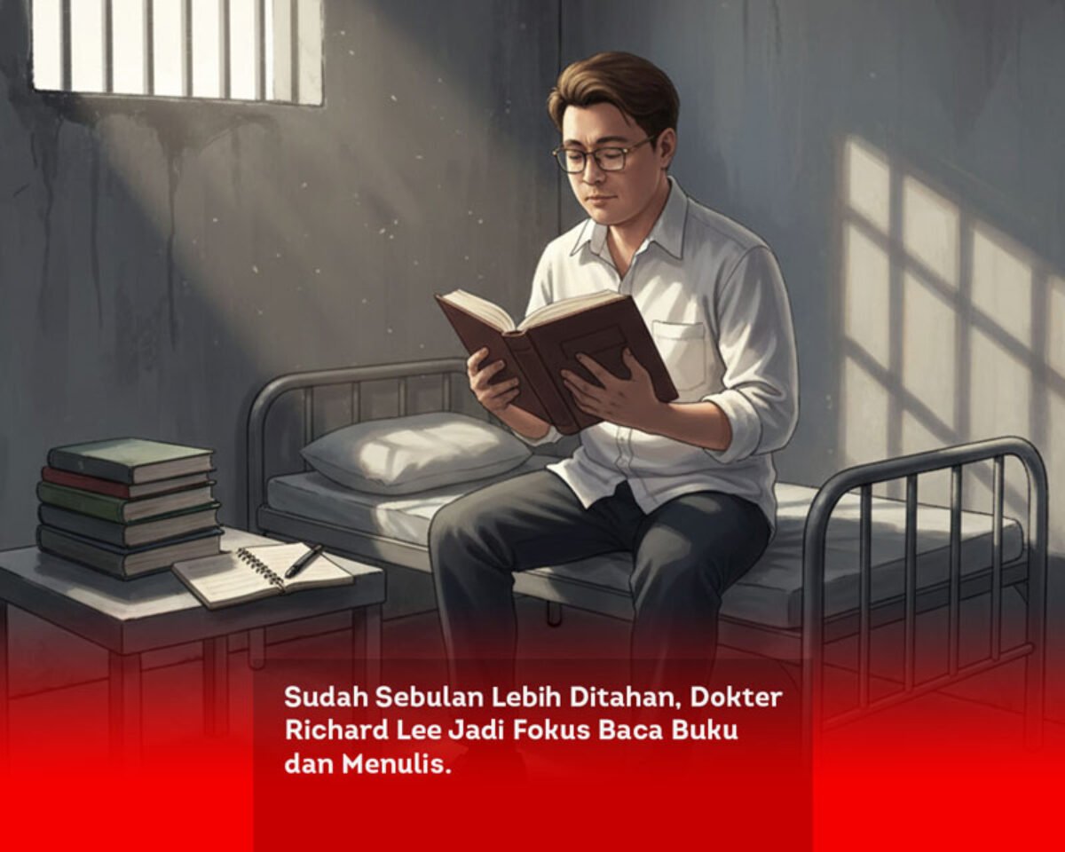 Sudah Sebulan Lebih Ditahan, Dokter Richard Lee Jadi Fokus Baca Buku dan Menulis.