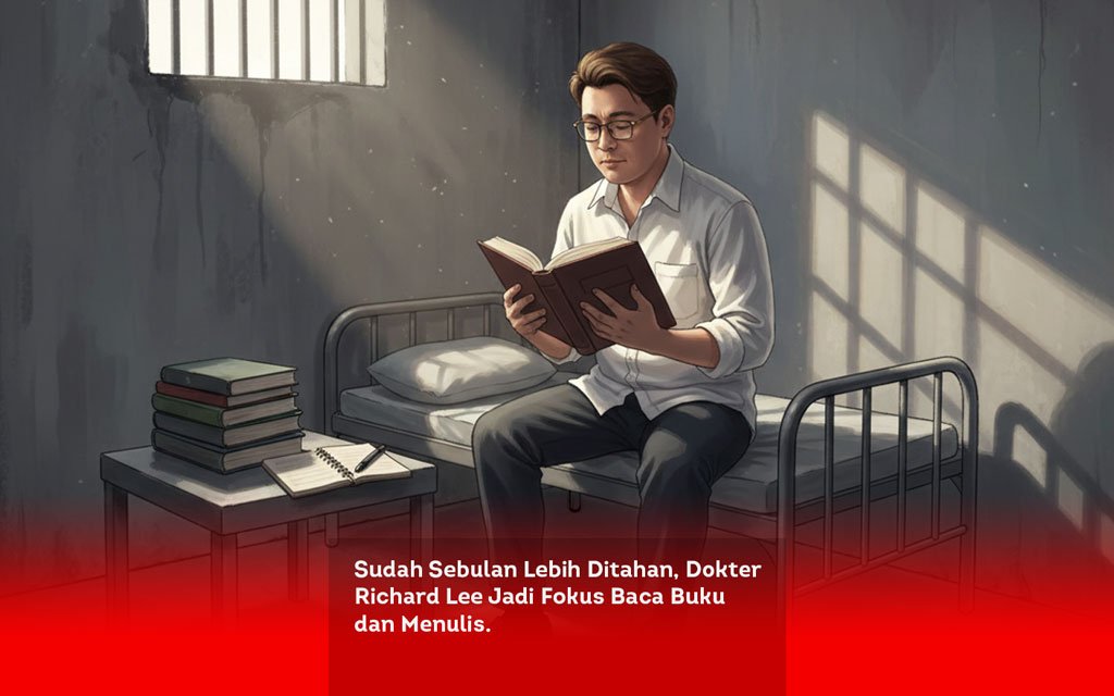 Sudah Sebulan Lebih Ditahan, Dokter Richard Lee Jadi Fokus Baca Buku dan Menulis. locusonline featured image Apr 2026