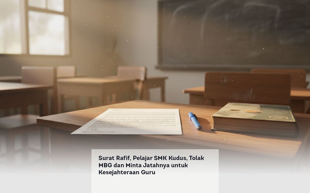 Surat Rafif, Pelajar SMK Kudus, Tolak MBG dan Minta Jatahnya untuk Kesejahteraan Guru locusonline featured image Apr 2026
