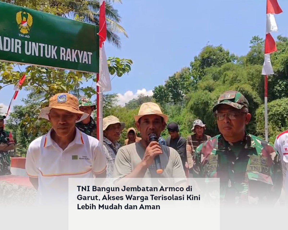 TNI Bangun Jembatan Armco di Garut, Akses Warga Terisolasi Kini Lebih Mudah dan Aman