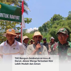 TNI Bangun Jembatan Armco di Garut, Akses Warga Terisolasi Kini Lebih Mudah dan Aman