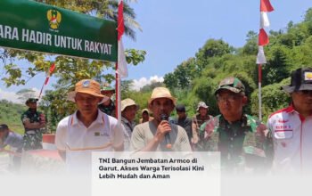 TNI Bangun Jembatan Armco di Garut, Akses Warga Terisolasi Kini Lebih Mudah dan Aman locusonline featured image Apr 2026