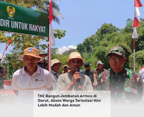 TNI Bangun Jembatan Armco di Garut, Akses Warga Terisolasi Kini Lebih Mudah dan Aman locusonline featured image Apr 2026