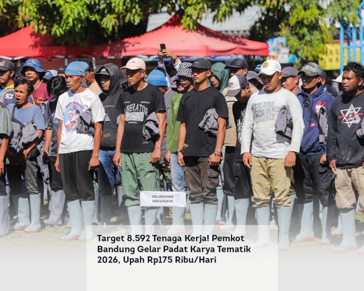 Target 8.592 Tenaga Kerja! Pemkot Bandung Gelar Padat Karya Tematik 2026, Upah Rp175 Ribu/Hari