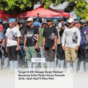 Target 8.592 Tenaga Kerja! Pemkot Bandung Gelar Padat Karya Tematik 2026, Upah Rp175 Ribu/Hari