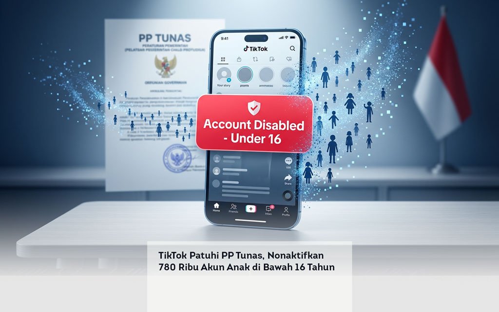 TikTok Patuhi PP Tunas, Nonaktifkan 780 Ribu Akun Anak di Bawah 16 Tahun locusonline featured image Apr 2026