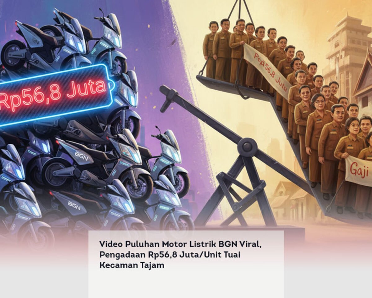 Video Puluhan Motor Listrik BGN Viral, Pengadaan Rp56,8 Juta/Unit Tuai Kecaman Tajam