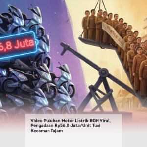 Video Puluhan Motor Listrik BGN Viral, Pengadaan Rp56,8 Juta per Unit Tuai Kecaman Tajam locusonline featured image Apr 2026