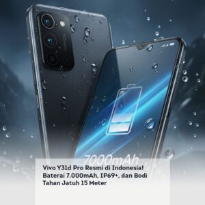 Vivo Y31d Pro Resmi di Indonesia! Baterai 7.000mAh, IP69+, dan Bodi Tahan Jatuh 15 Meter
