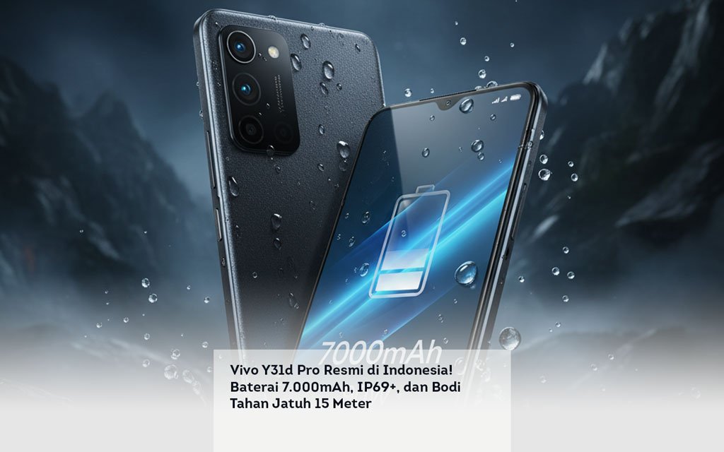 Vivo Y31d Pro Resmi di Indonesia! Baterai 7.000mAh, IP69+, dan Bodi Tahan Jatuh 15 Meter locusonline featured image Apr 2026