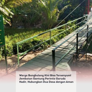 Warga Bungbulang Kini Bisa Tersenyum! Jembatan Gantung Perintis Garuda Hadir, Hubungkan Dua Desa dengan Aman