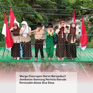 Warga Cisurupan Garut Bersyukur! Jembatan Gantung Perintis Garuda Permudah Akses Dua Desa