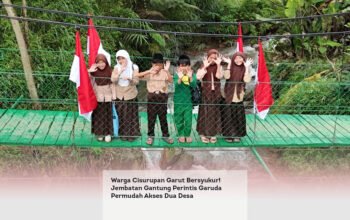 Warga Cisurupan Garut Bersyukur! Jembatan Gantung Perintis Garuda Permudah Akses Dua Desa